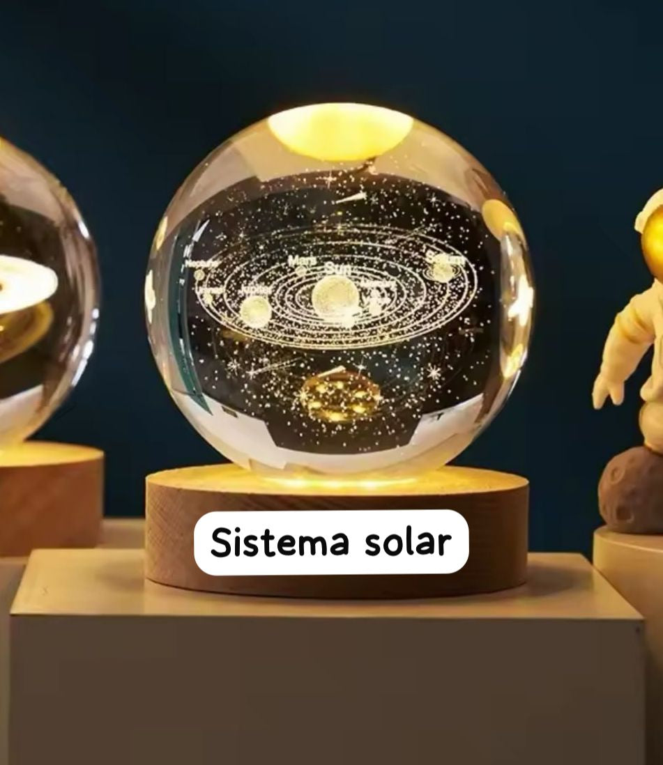 Esfera De Cristal Luz Led