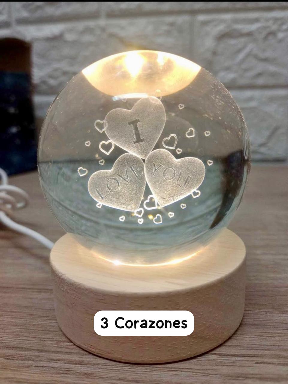 Esfera De Cristal Luz Led