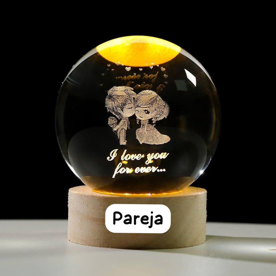 Esfera De Cristal Luz Led