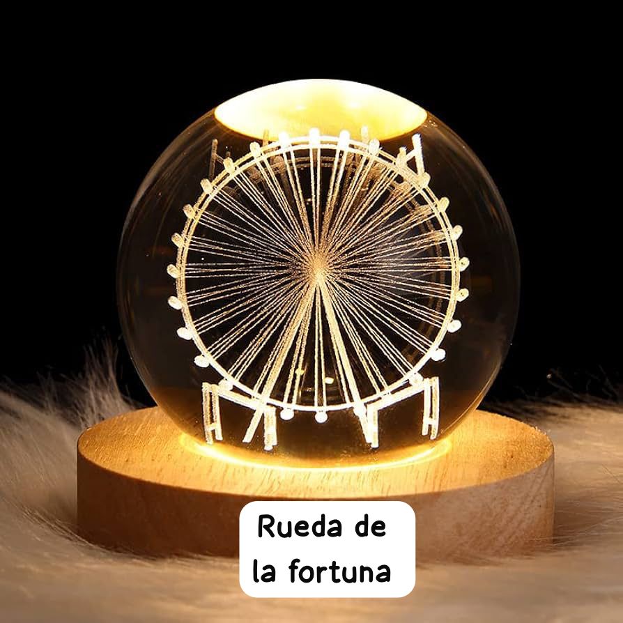 Esfera De Cristal Luz Led